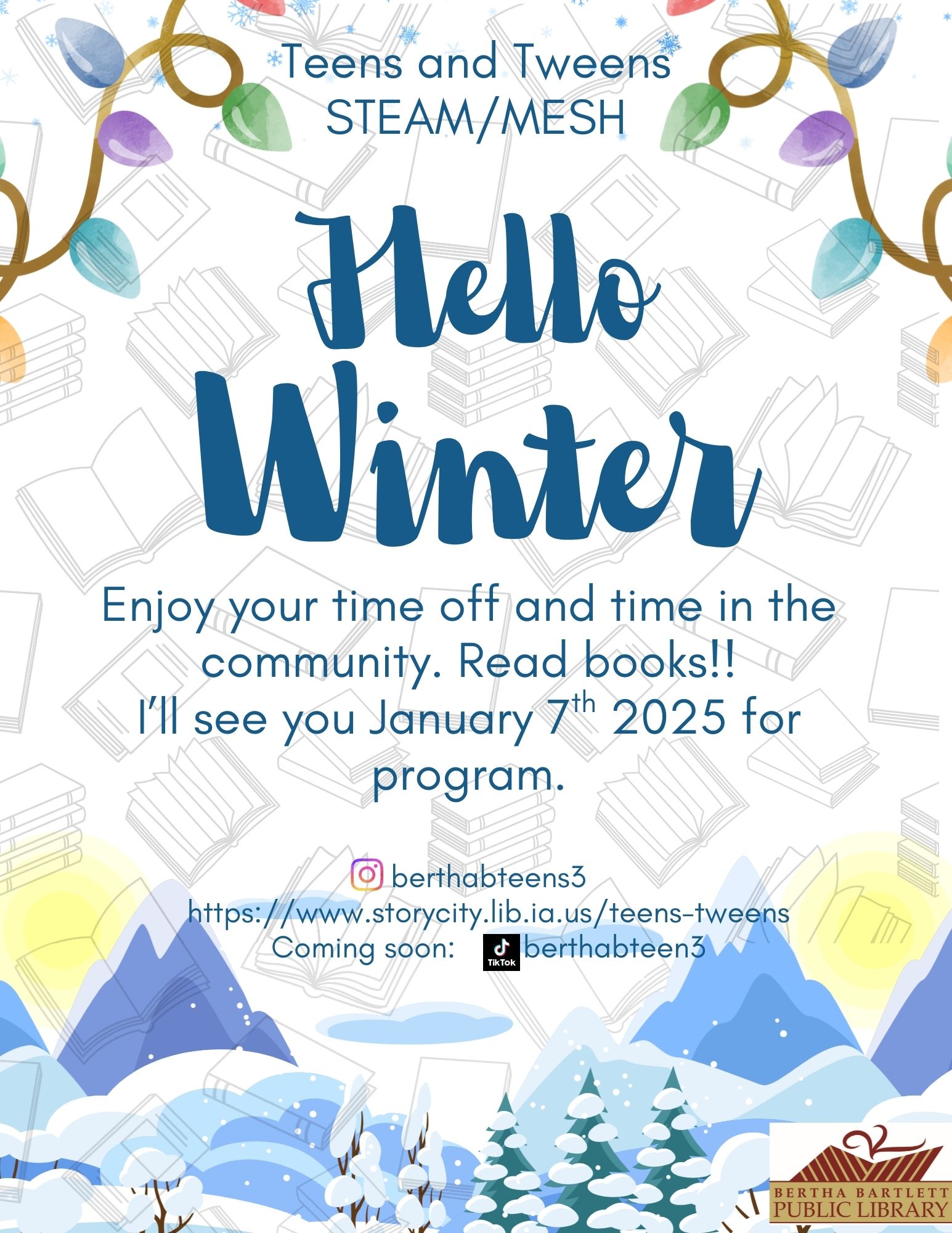 Enjoy your time off and time in the community. I’ll see you January 7th for program..jpg